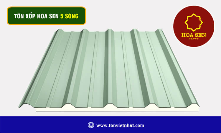 Tôn xốp Hoa Sen 5 sóng 