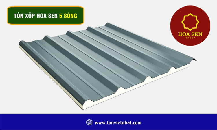 Tôn xốp Hoa Sen 5 sóng 